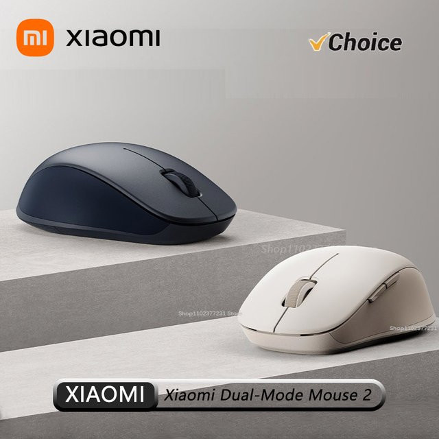 Xiaomi Mi Silent Maus Dual-Mode Kabellos mit Bluetooth und USB-Verbindung, 1300 DPI, Weiß - Bild 1