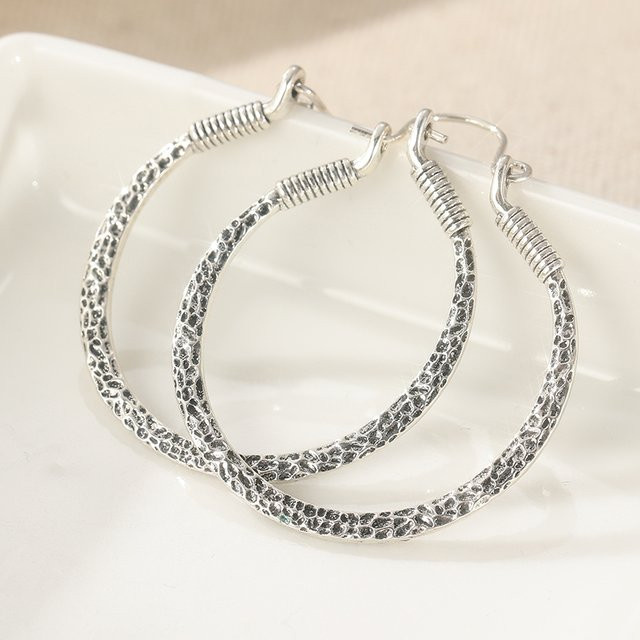 YoYo Ohrringe, versilbertes Metall, Vintage, Damen - Bild 1