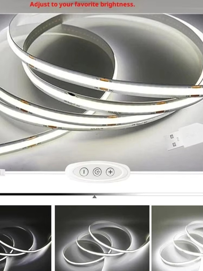 Summer2 USB-Dimmer-Kabel mit 10-stufiger Dimmfunktion und 3-Tasten-Schalter für LED-Licht und Schreibtischlampen, 5V 2A, USB-A auf USB-C - Bild 4