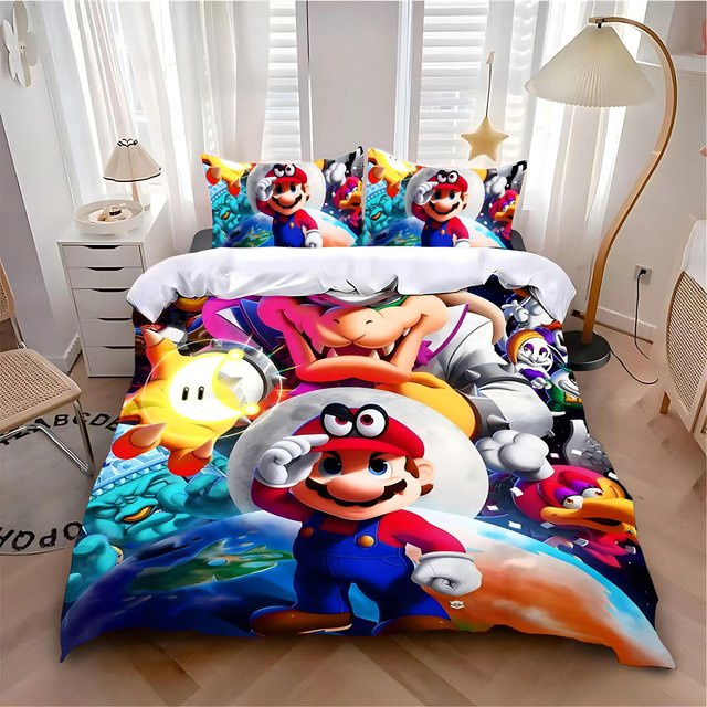 Bettwäsche-Set Mario mit Bettbezug und Kissenbezug, Mehrfarbig, B/H: 172 x 218 cm - Bild 1