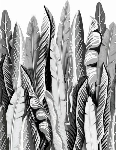 Marburg Vliestapete Smart Art Easy mit Blättermuster in Schwarz/Weiß - Bild 1