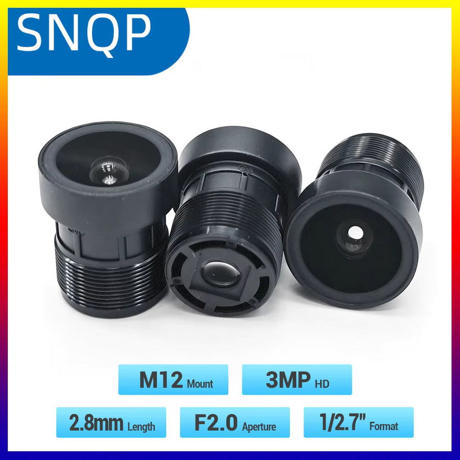SNQP M12 2,8 mm festes IRIS-Objektiv in Schwarz für CCTV-Sicherheitsüberwachungskameras - Bild 2