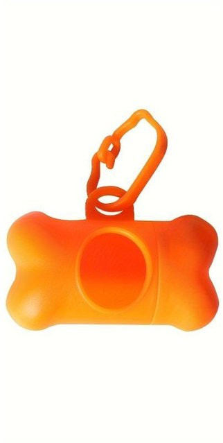 Knochenförmiger Hundekotbeutelspender von chenxiaogang in Orange mit Haken für Gassi, Wandern und Camping - Bild 1