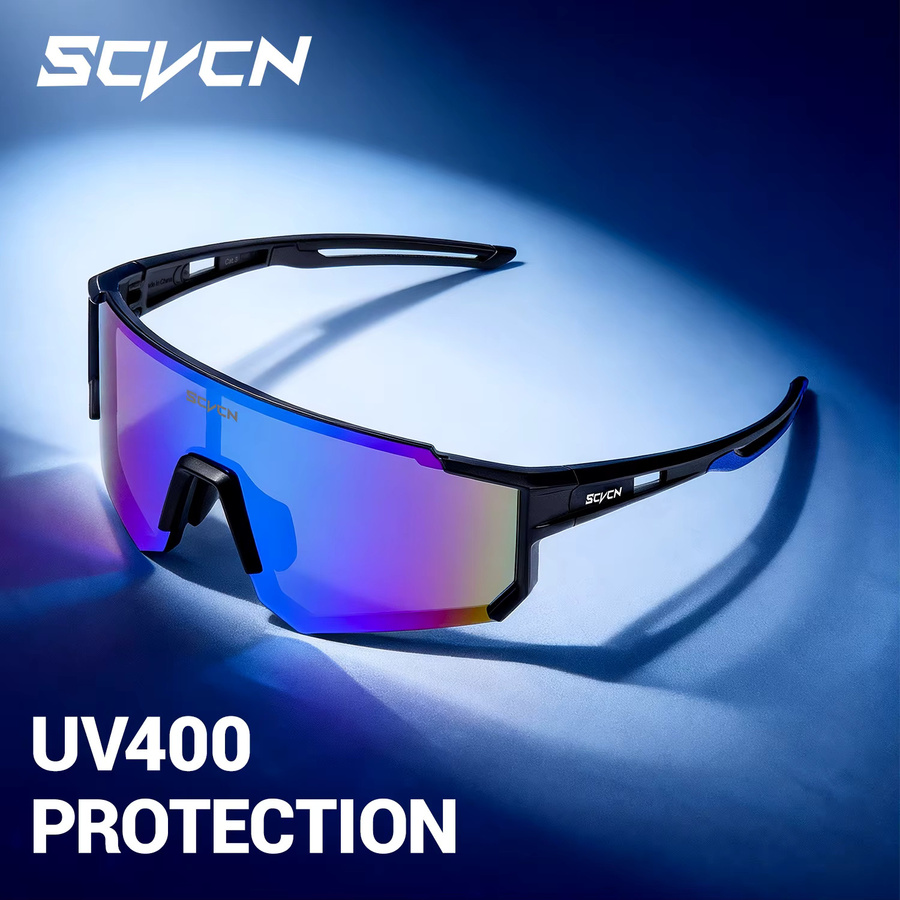 SCVCN Sportsonnenbrille, Unisex, Vollrand, Kunststoff - Bild 4