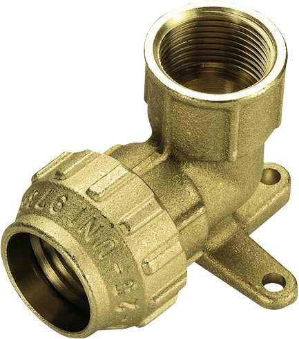 Cornat Wandscheibe aus Messing in Gold mit 3/4 Zoll Innengewinde - Bild 1