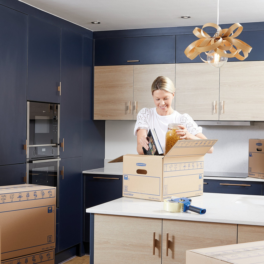 Bankers Box SmoothMove Standard Umzugskarton aus Wellpappe, Beige, B/T/H: 47,5 x 27,0 x 32,5 cm - Bild 2