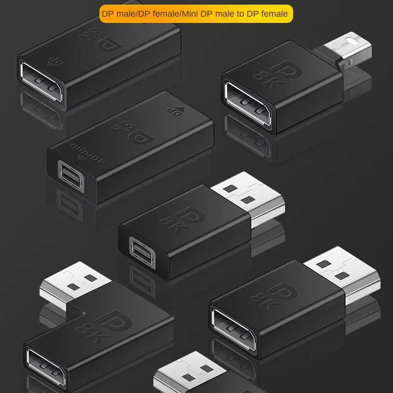 BSN DisplayPort auf Mini DisplayPort Adapter, 8K 60Hz Konverter, Schwarz - Bild 2