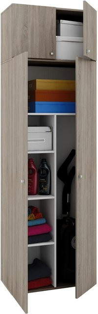 VCM my bath Putzschrank Vandol II mit Aufsatz in Sonoma-Eiche, B/T/H: 70 x 40 x 218 cm - Bild 1