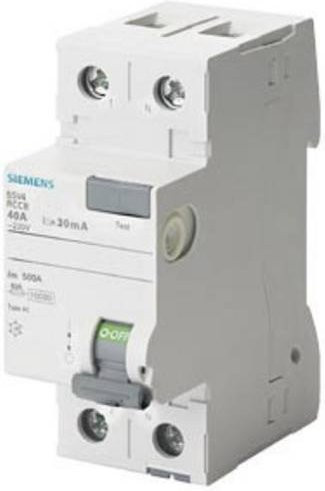 Siemens FI-Schutzschalter RCD 16A 0,03A 230V in Weiß - Bild 1