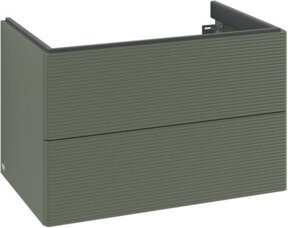 V&B Waschtischunterschrank Antao mit Auszugbeleuchtung und Frontstruktur, Farbe: Grau, B/T/H: 79 x 50 x 50 cm - Bild 1