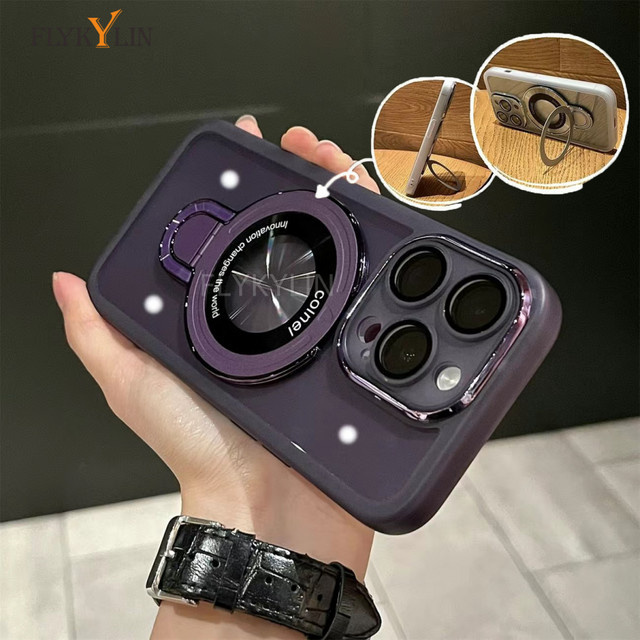 FLYKYLIN Silikon Handyhülle mit Ständer für Xiaomi Redmi Note 14 13 12 11 10 9 8 7 Pro Plus, transparent - Bild 1