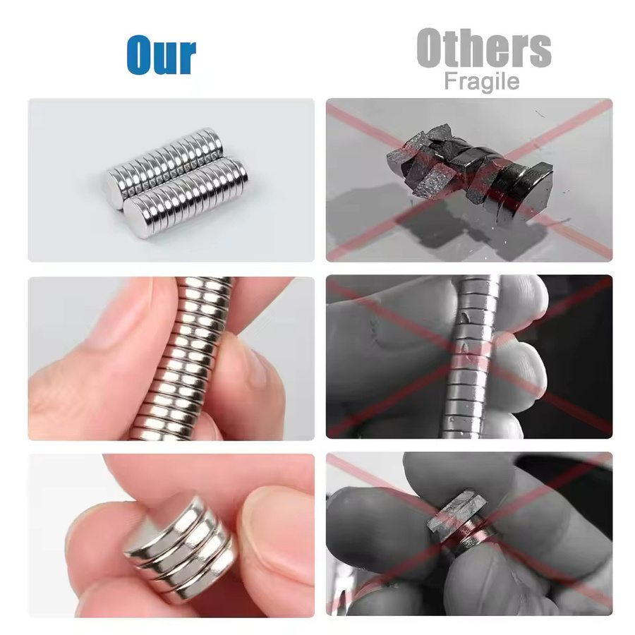 Starker Scheibenmagnet aus Metall in Silber für Dekoration, Basteln und Büro - Bild 3