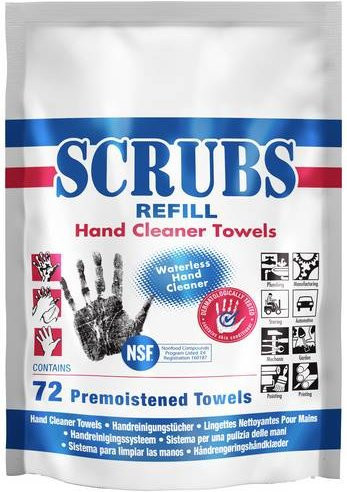 Scrubs Refill Handreinigungstücher 72 Stück in Blau und Weiß - Bild 1
