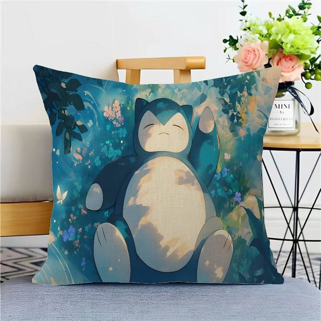 GUOYU HOMEDECOR Dekorative Kissenbezug Pokemon Relaxo Blau, B/T: 45 x 45 cm - Bild 1