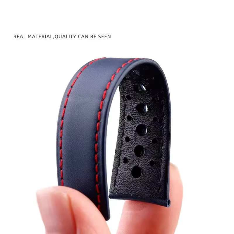 TAG HEUER Uhrenarmband Leder, 22 mm, Schwarz, Unisex - Bild 2