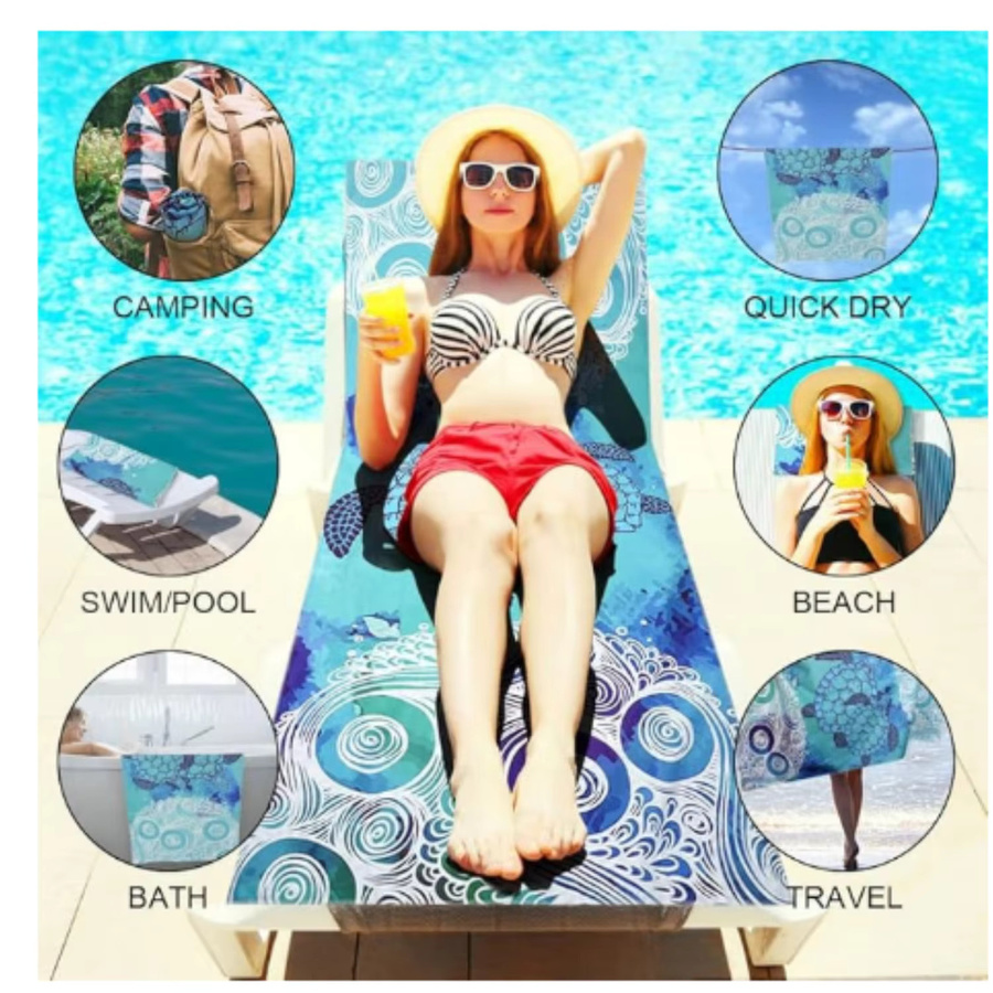 URAQT Strandtuch Boho Design Multicolour, schnelltrocknend und sandfrei, B x H: 140 x 180 cm - Bild 3