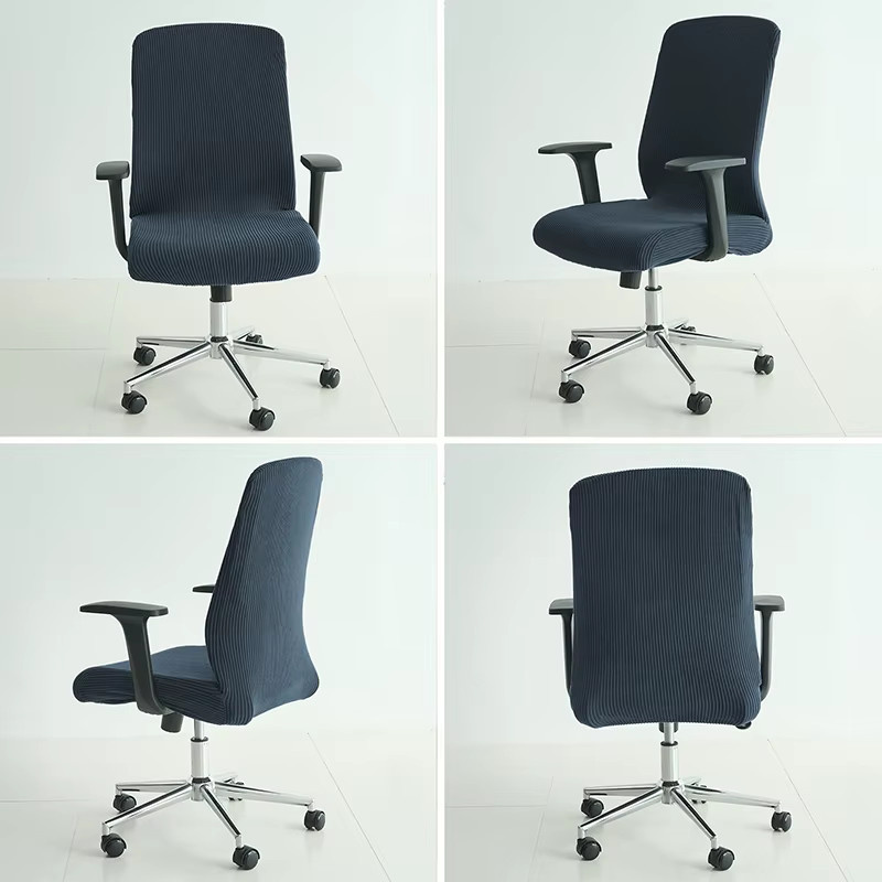 WANERQU Jacquard Stretch Büro Stuhl Abdeckung in Rot, Schmutzabweisender Elastan-Bezug für Sessel und Gaming-Sitze - Bild 2