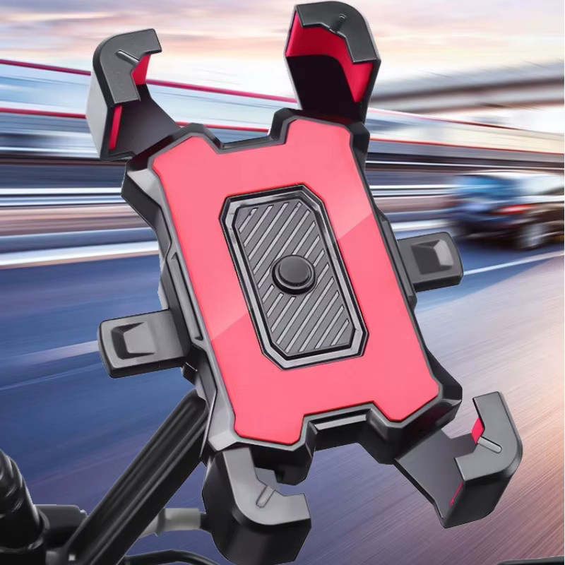 Stoßfeste Motorrad-Handyhalterung für Fahrrad und Elektroroller in Schwarz mit GPS-Navigationshalterung - Bild 3