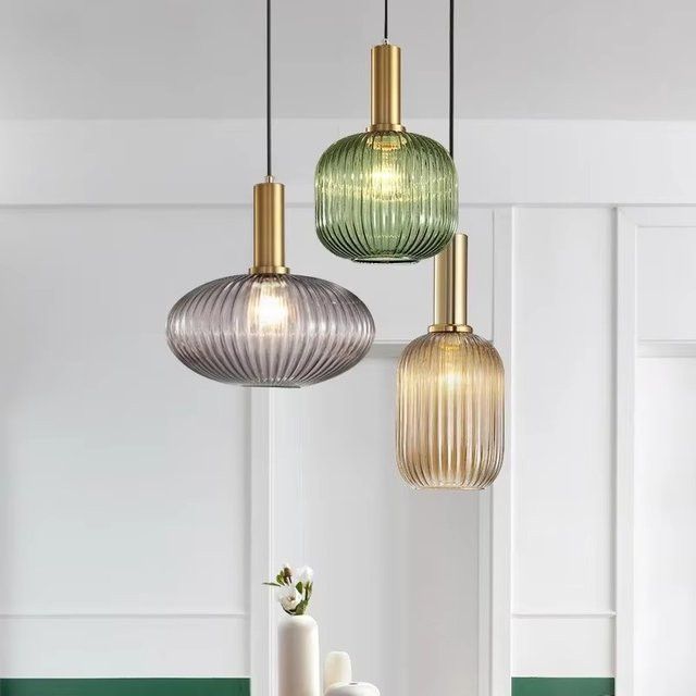 DARHYN Nordic LED Glas Pendelleuchte in Bunt für Küche, Wohnzimmer und Restaurant - Bild 1
