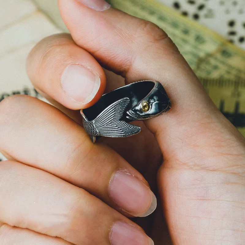 Buyee Ring, 925 Silber, Fisch, Unisex - Bild 6