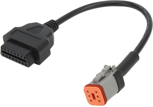 Igeteck Motorrad OBD2 6 Pin Diagnoseadapter Kabel in Schwarz - Bild 1