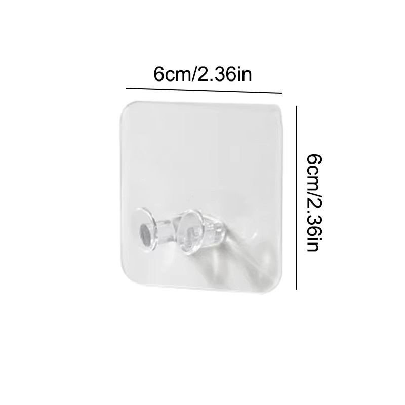 Transparente Wandhaken aus PVC für Steckdosen und Kabel zur ordentlichen Aufbewahrung in Küche und Bad - Bild 3