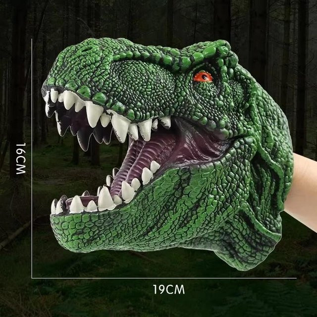 Binchi Outdoor Equipment Handpuppen Dinosaurierkopf, T-Rex, Plüschtier, ab 1,5 Jahre - Bild 1