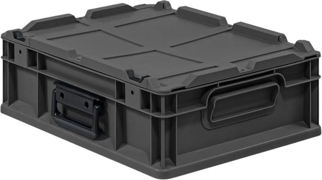 PROREGAL Eurobox Nextgen Transportbox Schwarz, H x B x T: 13,5 x 30 x 40 cm, 11 Liter - Bild 1
