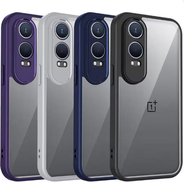 OnePlus Nord CE 4 Lite Handyhülle CPH2621 mit Air Cushion Silikon Bumper und matter transparenter Rückseite - Bild 1