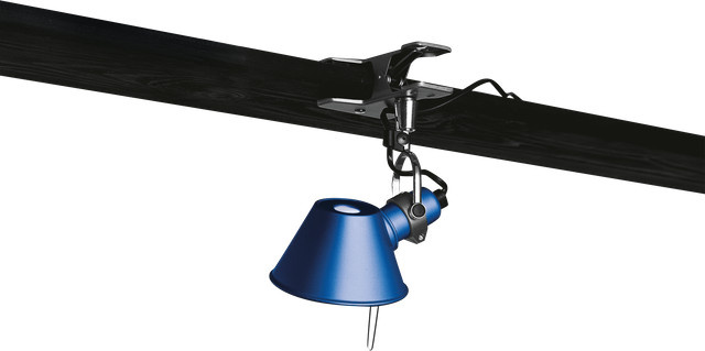 Artemide Tolomeo Micro Pinza Klemmleuchte aus Aluminium in Blau mit E14 Fassung - Bild 1
