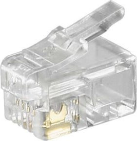 Goobay RJ10-Stecker Flachkabel 4-polig in Transparent - Bild 1