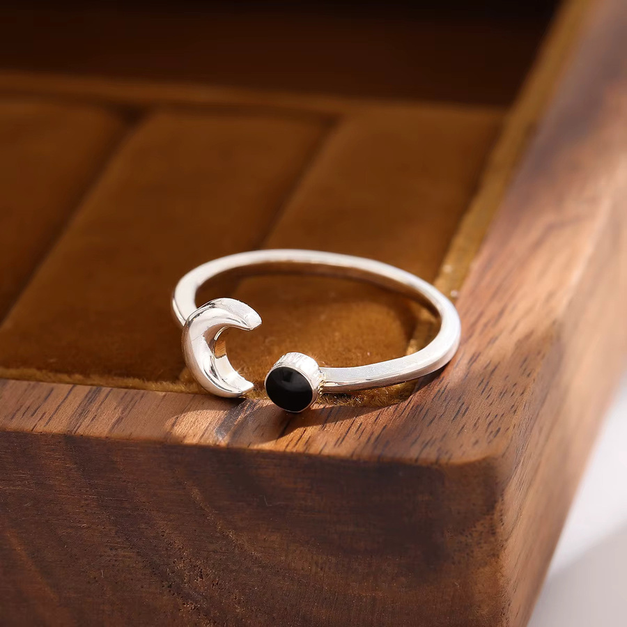 GaGa-Duck Ring, 925 Silber, Schwarz, Mond, Damen - Bild 3