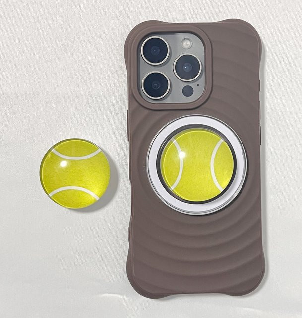 Korea 3D Kristallkugel Tennis Handyhülle mit magnetischem Griptok für iPhone 17 Pro Max - Bild 1