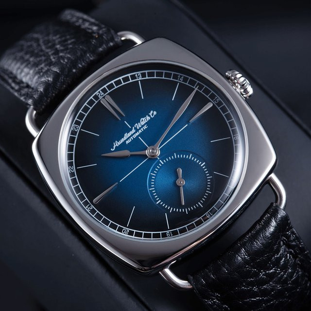 Hruodland Armbanduhr Automatik, Edelstahl, Leder, Schwarz, Herren - Bild 1
