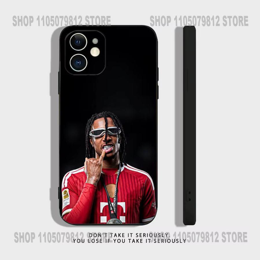 7er Set Stoßfeste Silikonhüllen für iPhone 11 bis iPhone 17 Pro Max Mini Plus mit Fußball-Design in Schwarz und Transparent von Olise - Bild 2