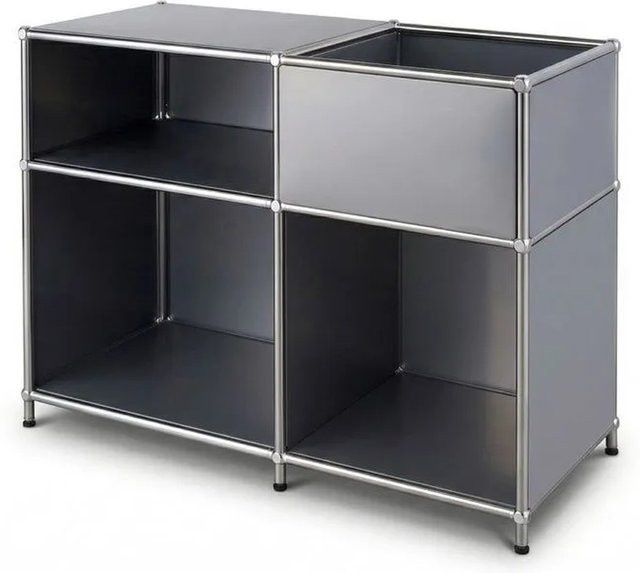 Floordirekt Metallregal Concept Epure MK-030 Standregal Sideboard in Grau, B/T/H: 88 x 40 x 65 cm - Bild 1