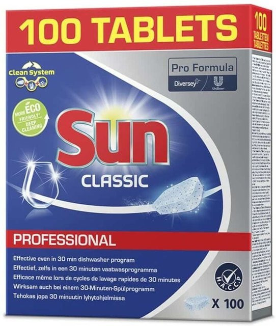 Diversey Sun Pro Formula Classic Geschirrspültabletten, weiß, 100 Stück - Bild 1