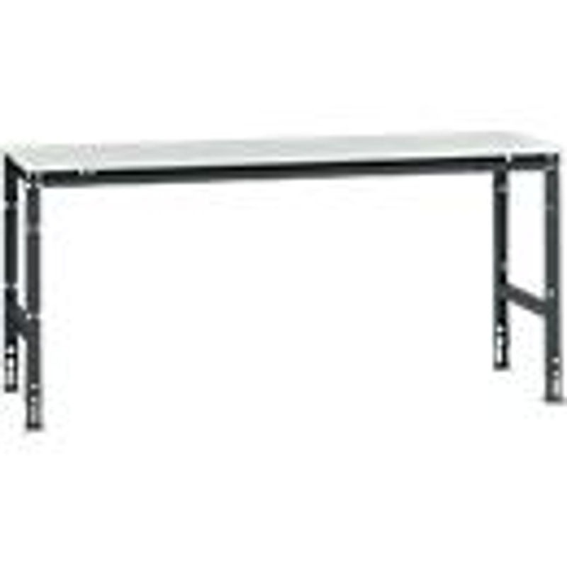 Manuflex Arbeits-Grundtisch UNIVERSAL Standard mit Kunststoffplatte, Anthrazit, B/T/H: 200 x 80 x 76-87 cm - Bild 3