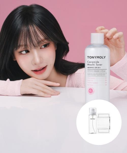 Tonymoly Wonder Ceramide Mochi Toner, 500 ml, Emulsion 30 ml, Ceramide - Bild 1