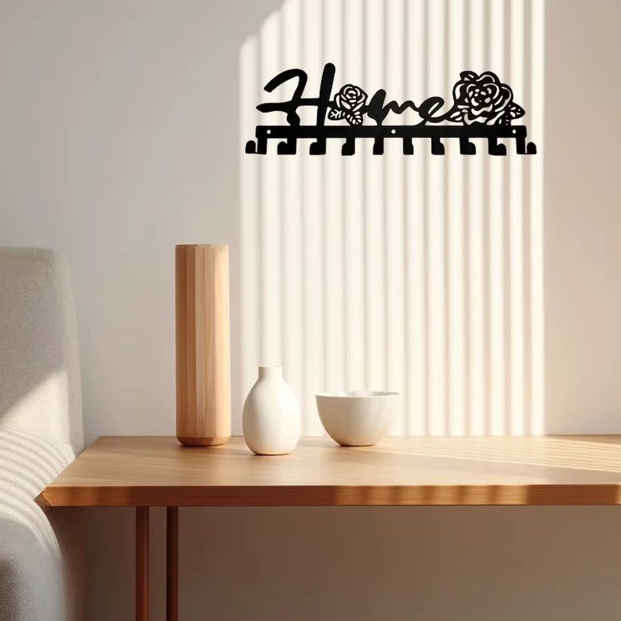 CIFBUY Schlüsselregal aus Eisen in Schwarz zur Wandmontage - Bild 3