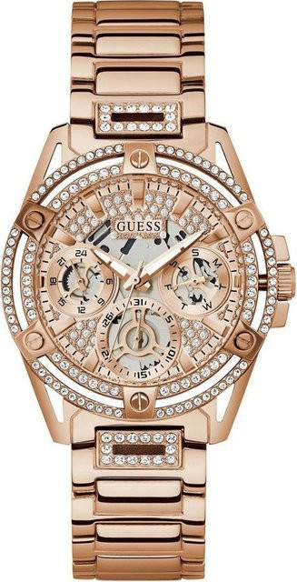 Guess Damenuhr, Quarz, Edelstahl, Silber, Roségold, 40 mm, Diamantbesetzt - Bild 1