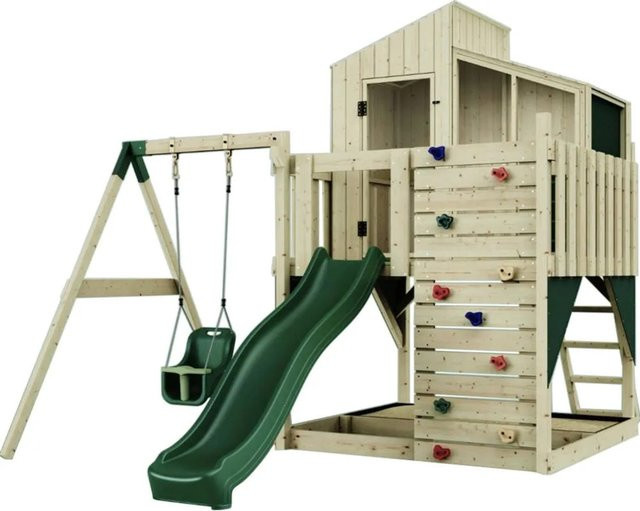 Polar Play Babyschaukel Holz Smaragdgrün - Bild 1