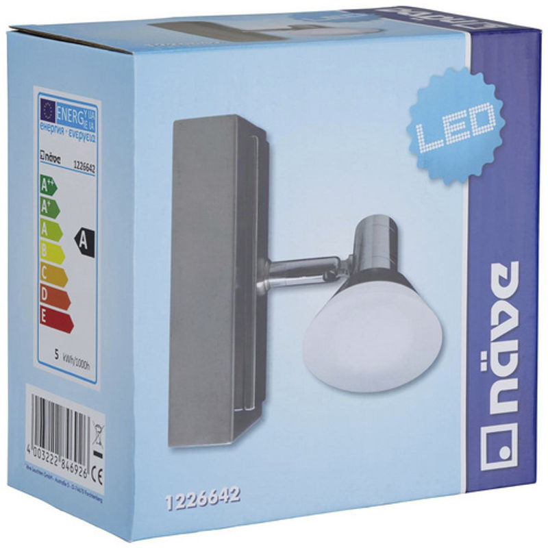 Näve LED-Wand- und Deckenspot Jericho in Silber mit Glas und Metall - Bild 2
