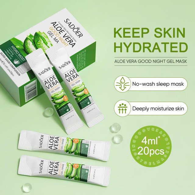 i-Beautiful Aloe Vera Gelmaske, 20 Stück, Feuchtigkeitsspendend - Bild 1
