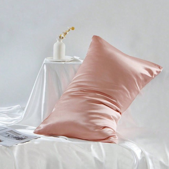 MTMA Maulbeerseiden Kissenbezug aus 100% reiner Seide, 19 Momme, beidseitig glatt, Farbe: Pink, B x L: 51 x 76 cm - Bild 1