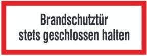 SafetyMarking Brandschutzschild Folie für Brandschutztüren, langnachleuchtend, B: 29,7 cm, H: 10,5 cm - Bild 1