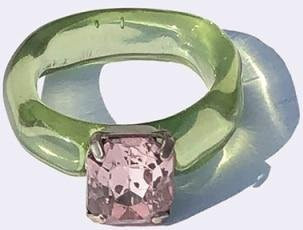 Allbestart Ringe, Acryl, Marmor Muster, gray, Damen - Bild 1
