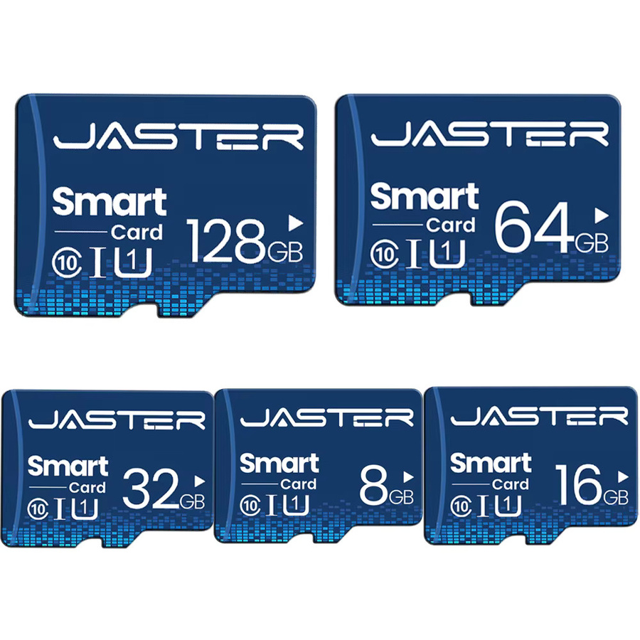 5er Set JASTER SD Speicherkarte Class 10 High Speed Memory Card in Blau mit 32GB, 64GB oder 128GB für Telefon und Kamera - Bild 4