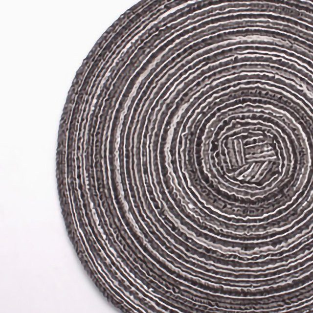 4er Set dekorative Untersetzer aus gewebtem Material in Dunkelgrau, Durchmesser: 30 cm - Bild 1
