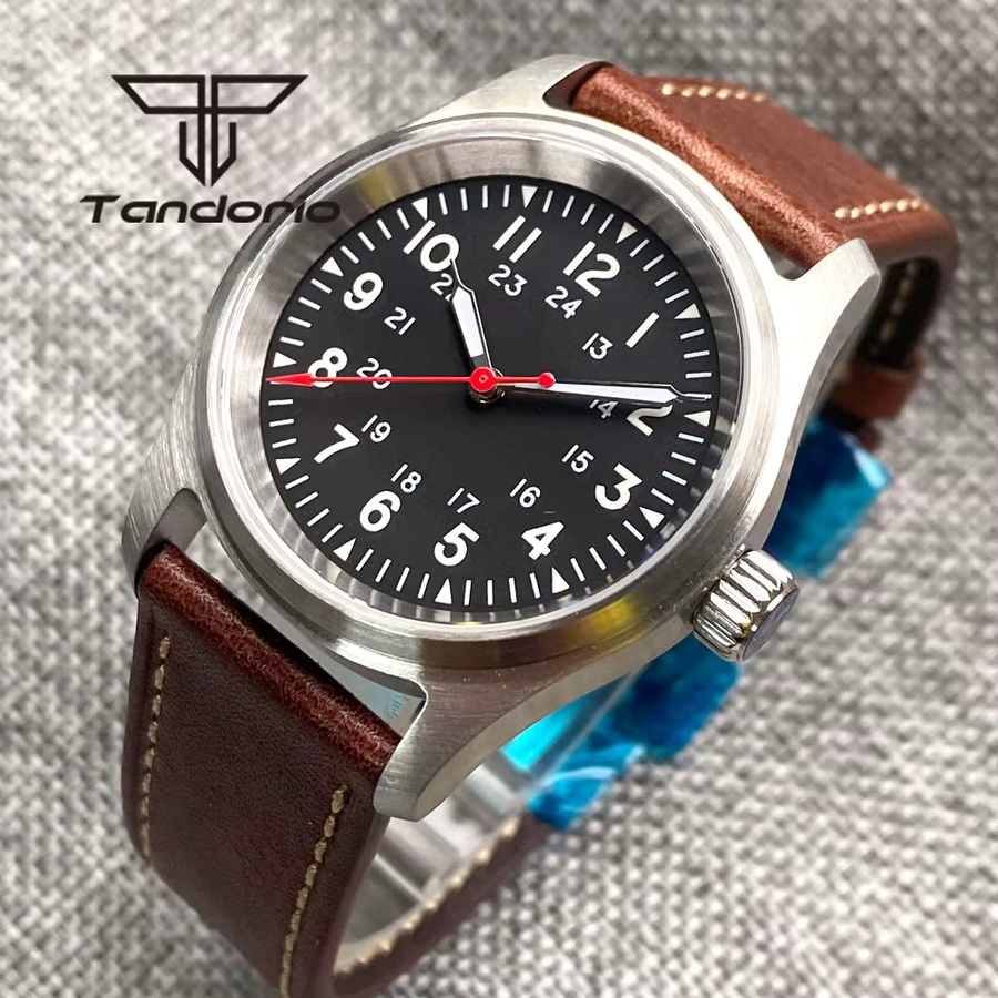 Tandorio Armbanduhr Automatik, Pilot, Saphirglas, 36 mm, Unisex - Bild 3
